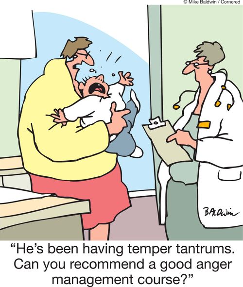 'He's been having temper tantrums. Can you recommend a good anger management course?'