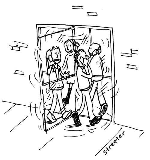 Revolving Door: Cell Phones.