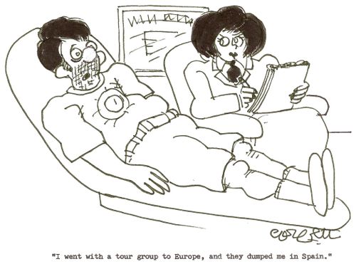 'I went with a tour group to Europe, and they dumped  me in Spain.'
