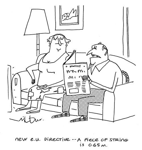 'new E.U. directive - a piece of string is 0.65 m.'
