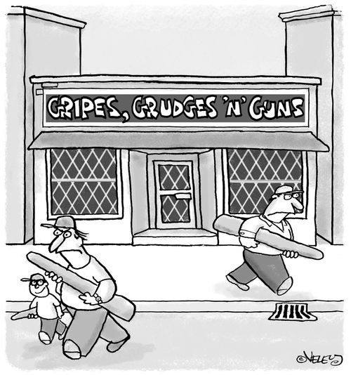 Gun Store named 'Gripes, Grudges 'n' Guns.