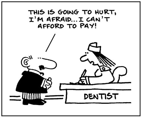 'This is going to hurt, I'm afraid. . .I can't afford to pay.'