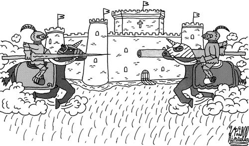 Jousting knights!
