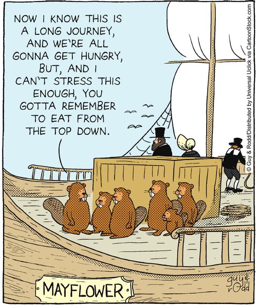 'Now I know this is a long journey, and we're all gonna get hungry, but, and I can't stress this enough, you gotta remember to eat from the top down.'