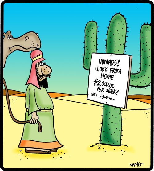 'Nomads! Work from home $2,000.00 per week!'