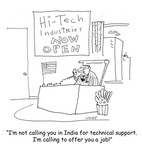 'I'm not calling you in India for technical support. I'm calling to offer you a job.'