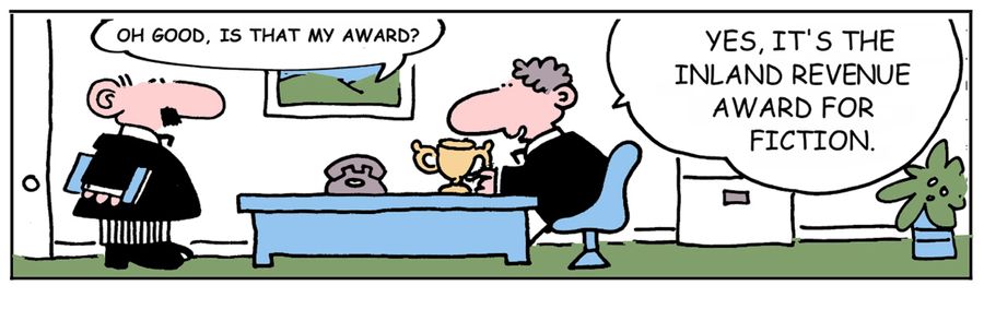 'Yes, it's the Inland Revenue award for fiction.'