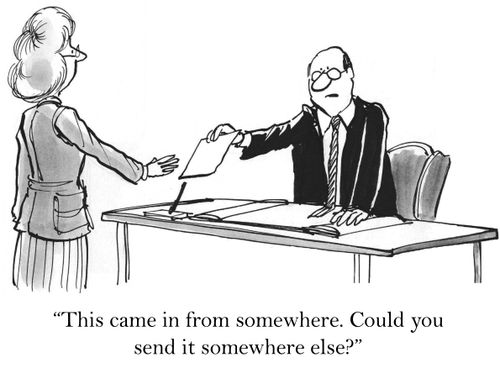 'This came in from somewhere. Could you send it somewhere else?'