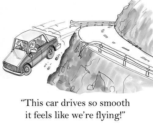 'This car drives so smooth it feels like we're flying.'
