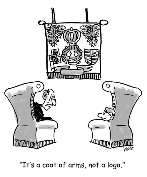 'It's a coat of arms, not a logo.'