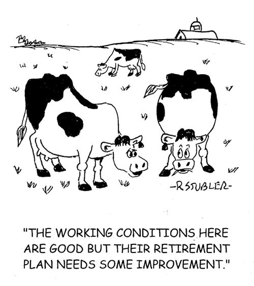 'The working conditions here are good but their retirement plan needs some improvement.'