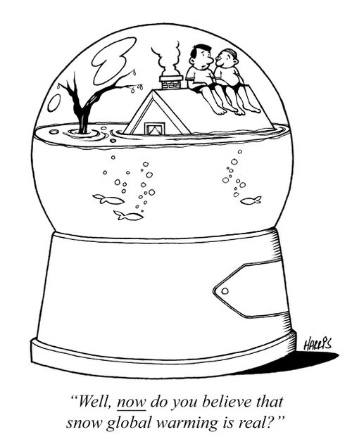 'Well, now do you believe that snow global warming is real?'