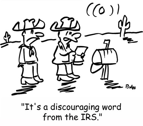 'It's a discouraging word from the IRS.'