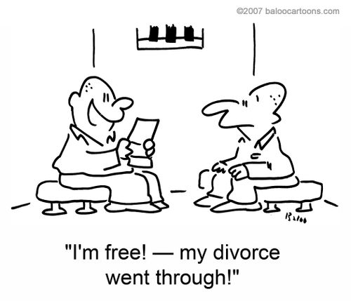 'I'm free! — my divorce went through!'