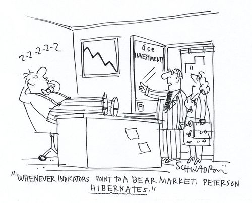 'Whenever indicators point to a bear market, Peterson hibernates.'
