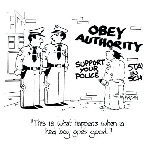 'This is what happens when a bad boy goes good.' 
