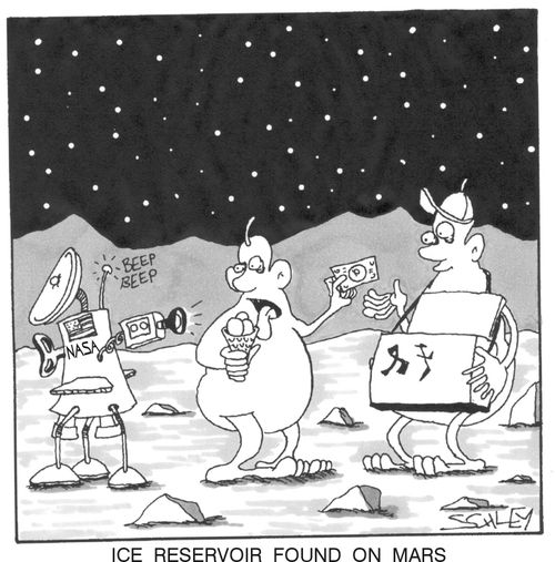 Ice reservoir found on Mars.
