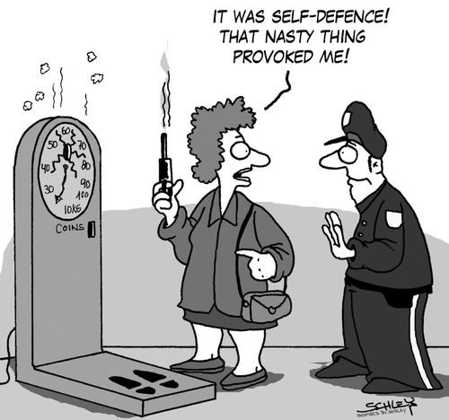 'It was self-defence! That nasty thing provoked me!'