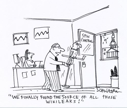'We finally found the source of all those wikileaks!'