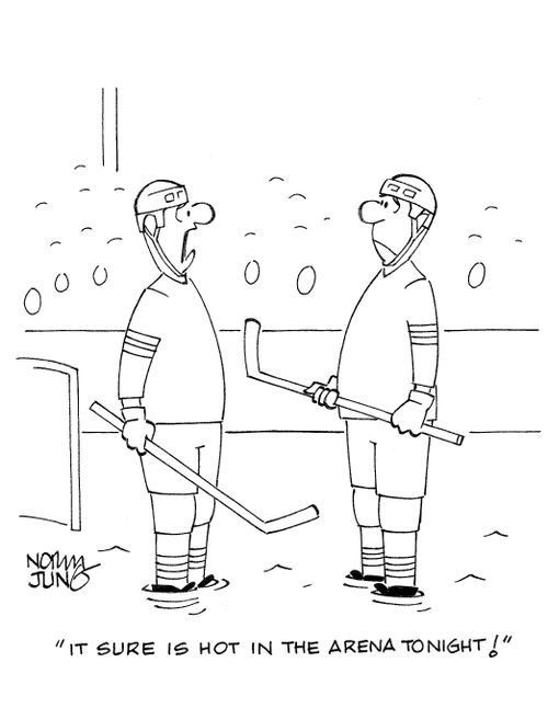 'It sure is hot in the arena tonight!'