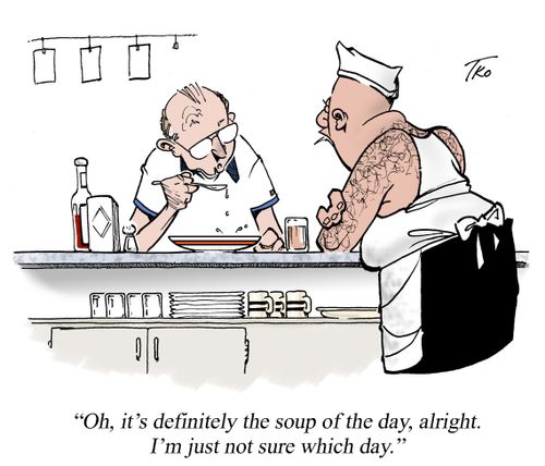 It's definitely the soup of the day, alright. I'm just not sure which day.