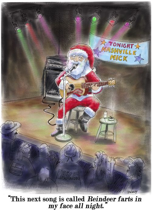 'This next song is called Reindeer farts in my face all night.'