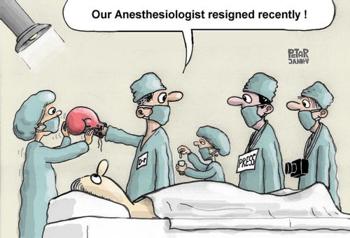 'Our Anesthesiologist resigned recently.'