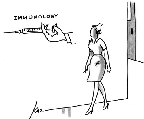 Sign for Immunology Department.