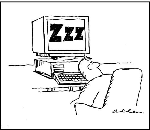 Asleep at the computer