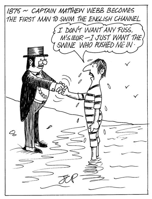 '1875 - Captain Matthew Webb becomes the first man to swim the English Channel.'