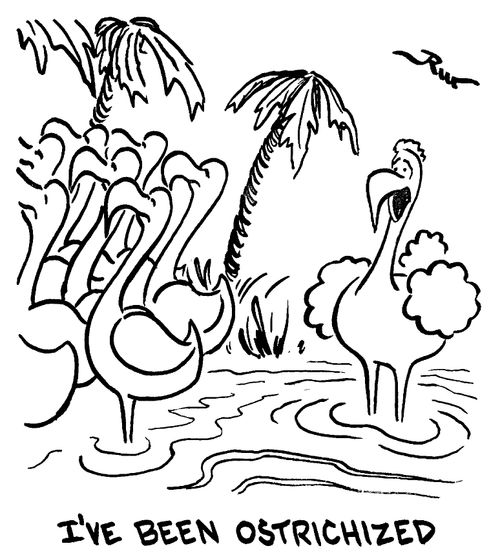 "I've been ostrichized."