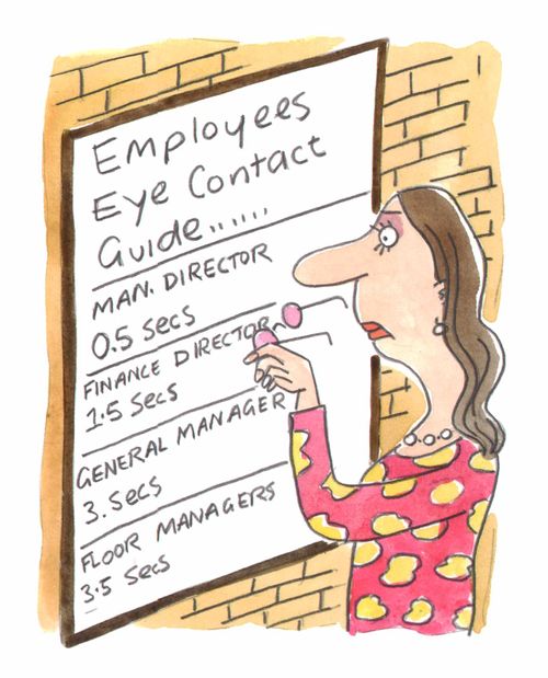 'Employees eye contact guide'