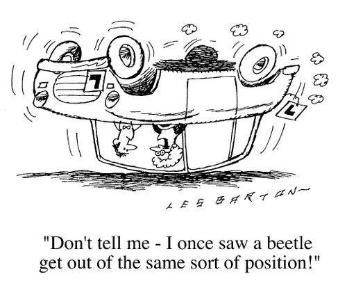 Learner Driver,"I once saw a beetle get out of this position."