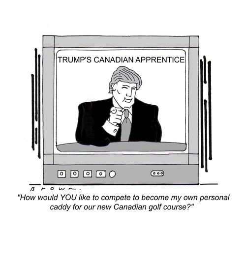 'How would YOU like to compete to become my own personal caddy for our new Canadian golf course?'