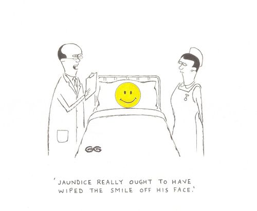 'Jaundice really ought to have wiped the smile off his face.'