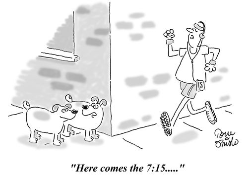 'Here comes the 7:15...'
