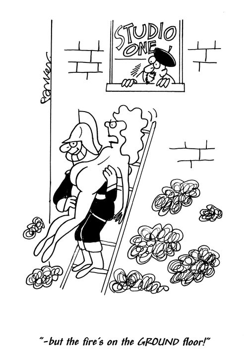'-but the fire's on the GROUND floor!'