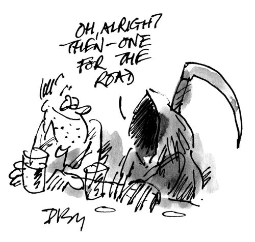'Oh, Alright then - one for the road.'