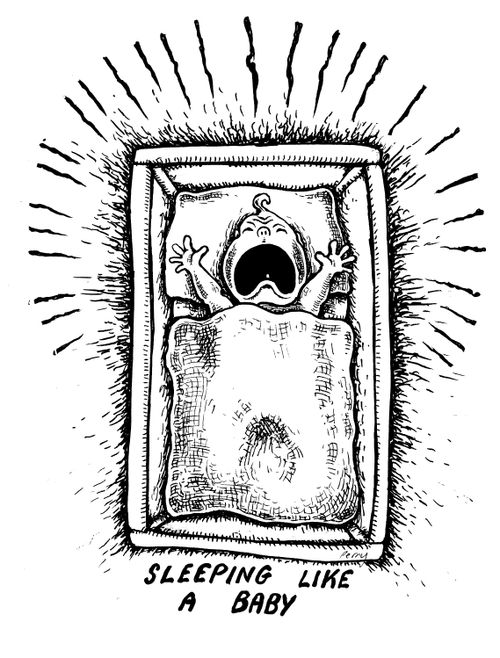 'Sleeping like a baby'