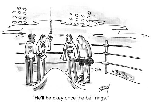 'He'll be okay once the bell rings.'