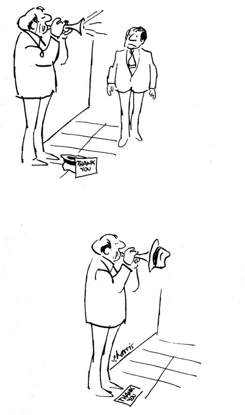 The trumpet player.