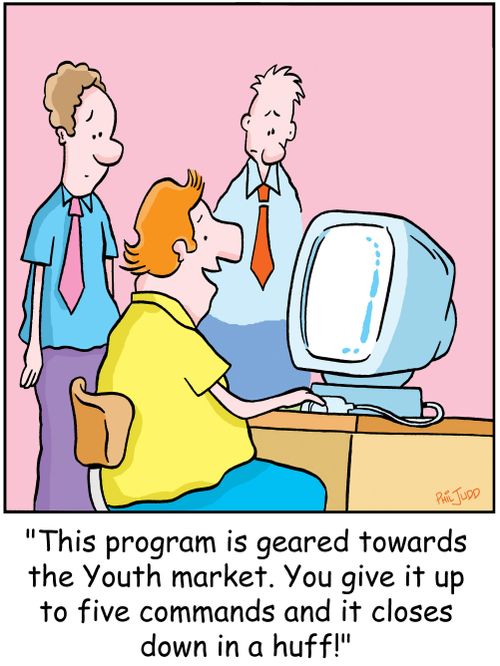 'This program is geared towards the youth market. You give it up to five commands and it closes down in a huff!'