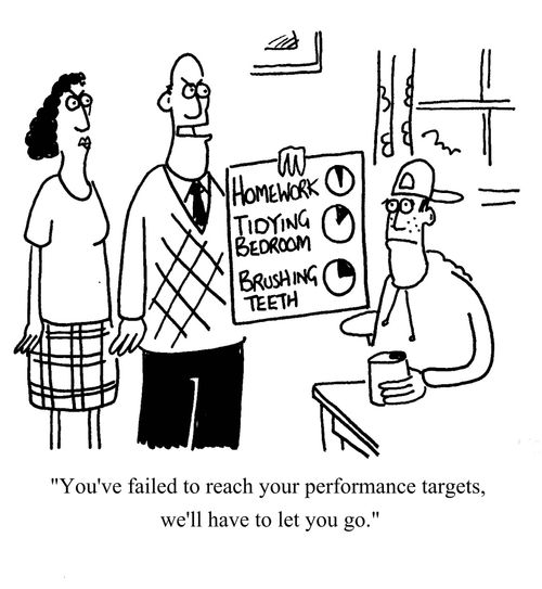 'You've failed to reach your performance targets,we'll have to let you go.'