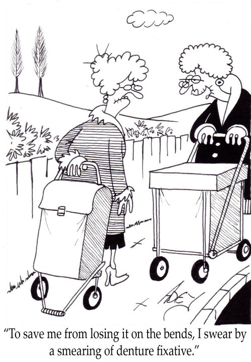 "To save me from losing it on the bends, I swear by a smearing of denture fixative."