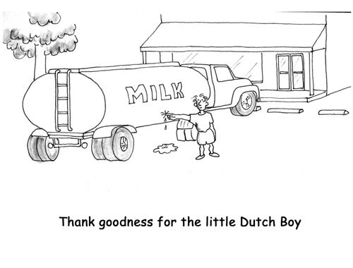 Thank goodness for the little Dutch Boy.