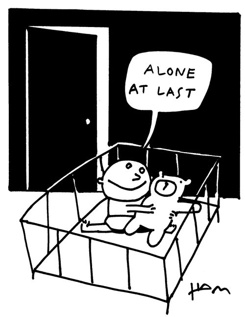 'At lone at last.'