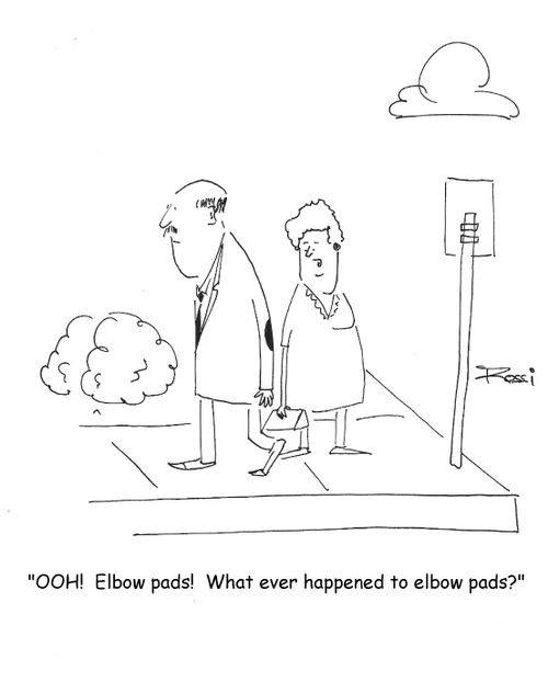"Oooh! Elbow pads! What ever happened to elbow pads?"