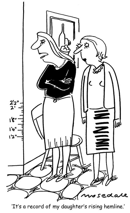 'It's a record of my daughter's rising hemline.'