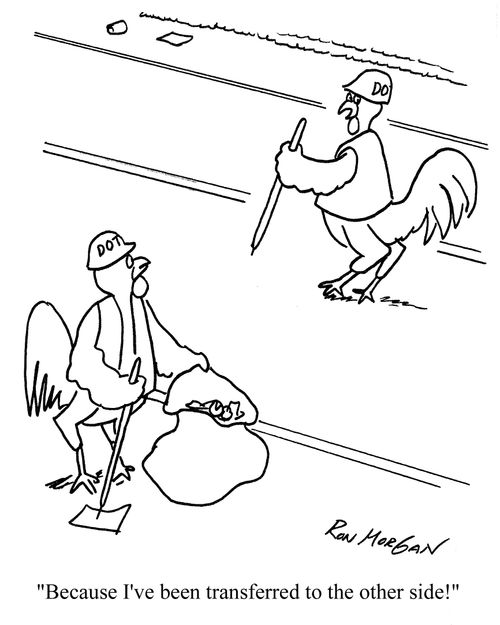 'Because I've been transferred to the other side!'