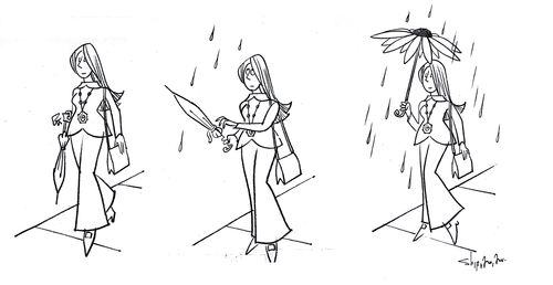 Flower umbrella.